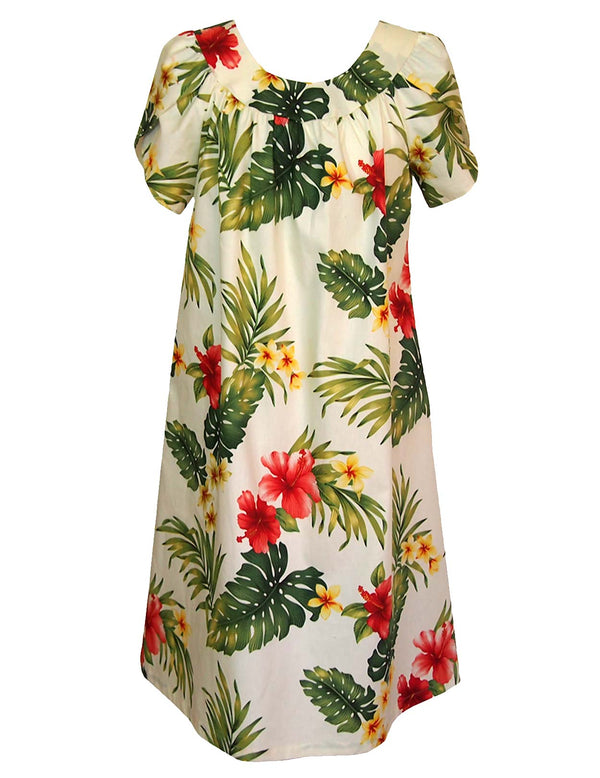 Puunene Pull Over Short Muumuu Dress Beige