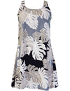 Nuuanu Valley Hawaiian Dress A-Line Back Cutout Charcoal