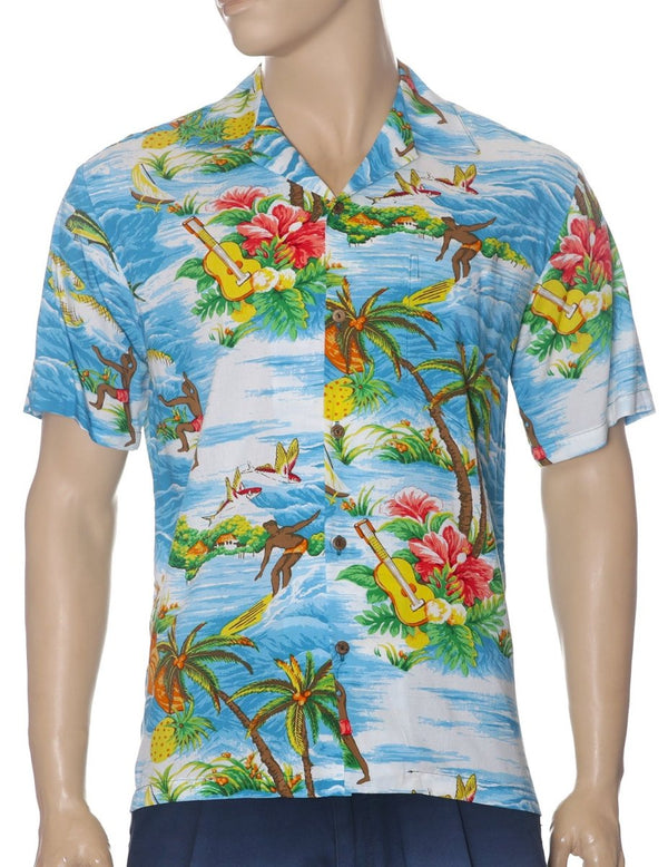 Ocean Shirt Blue Two Palms