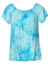 Off-Shoulder Peasant Blouse Island Reef Sea Green Hilo Hattie