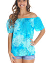 Off-Shoulder Peasant Blouse Island Reef