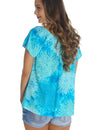 Off-Shoulder Peasant Blouse Island Reef Turquoise Hilo Hattie