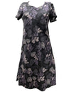 Ohia Cap Sleeves Dress Black