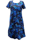 Ohia Cap Sleeves Dress Navy
