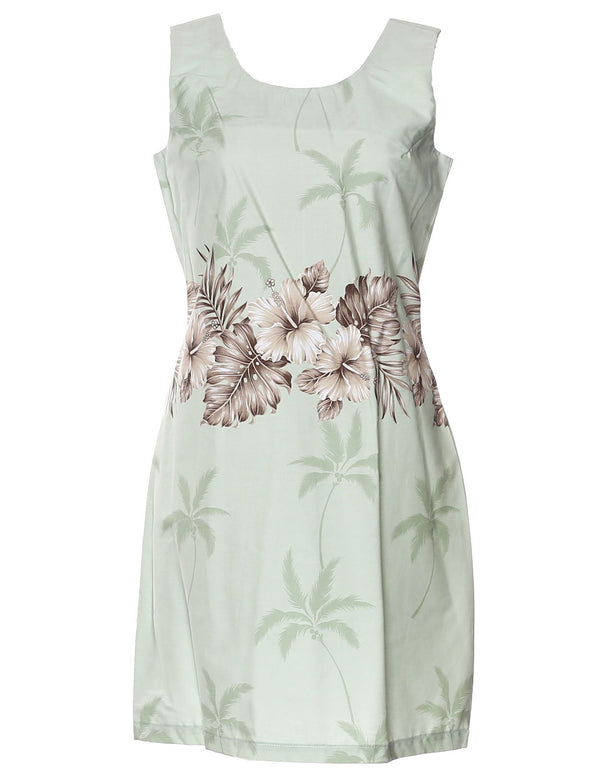 Ohua Short Hawaiian Dress Border Design Green KY