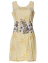 Ohua Short Hawaiian Dress Border Design Yellow KY