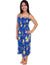 Okalani Smock Top Hawaiian Dress Blue Blue Fits XS to XL (2-16)