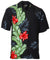 Orchids Panel Side Design Shirt Black