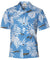 Outrigger Aloha Shirt Poly Cotton Sky Blue