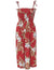 Pali Orchid Smock Rayon Dress Red Fits XS to XL (2-16)