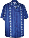 Palms and Laurels Shirt Navy Pacific Legend