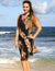 Pineapple Panel Tank Short Rayon Dress Black