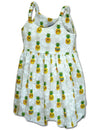 Pineapples Emoji Girl's Sundress White Pacific Legend