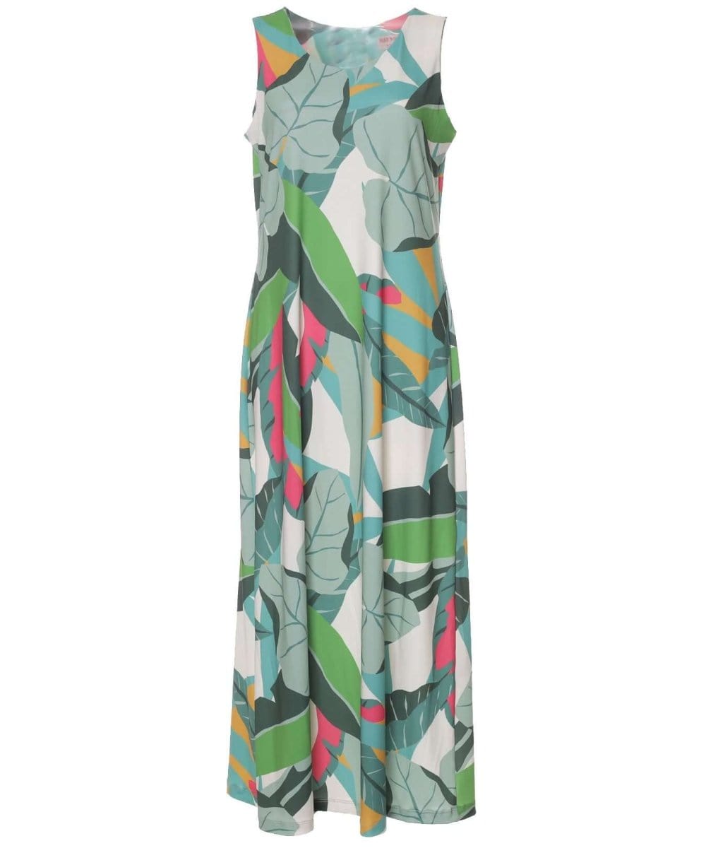 Plantation Knit Long Hawaiian Dress