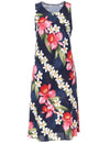 Plumeria Orchid Panel Knee Length Short Dress