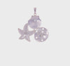 Sterling Silver Polished and Diamond-Cut Sea Life Pendant