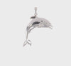 Sterling Silver Polished 3D Jumping Dolphin Pendant