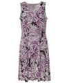 Purple Hibiscus Short Knit Hawaiian Dress Purple Mae Young Designs