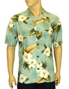 Hawaii Shirt Print Hibiscus Jungle Design Turquoise Royal Creations