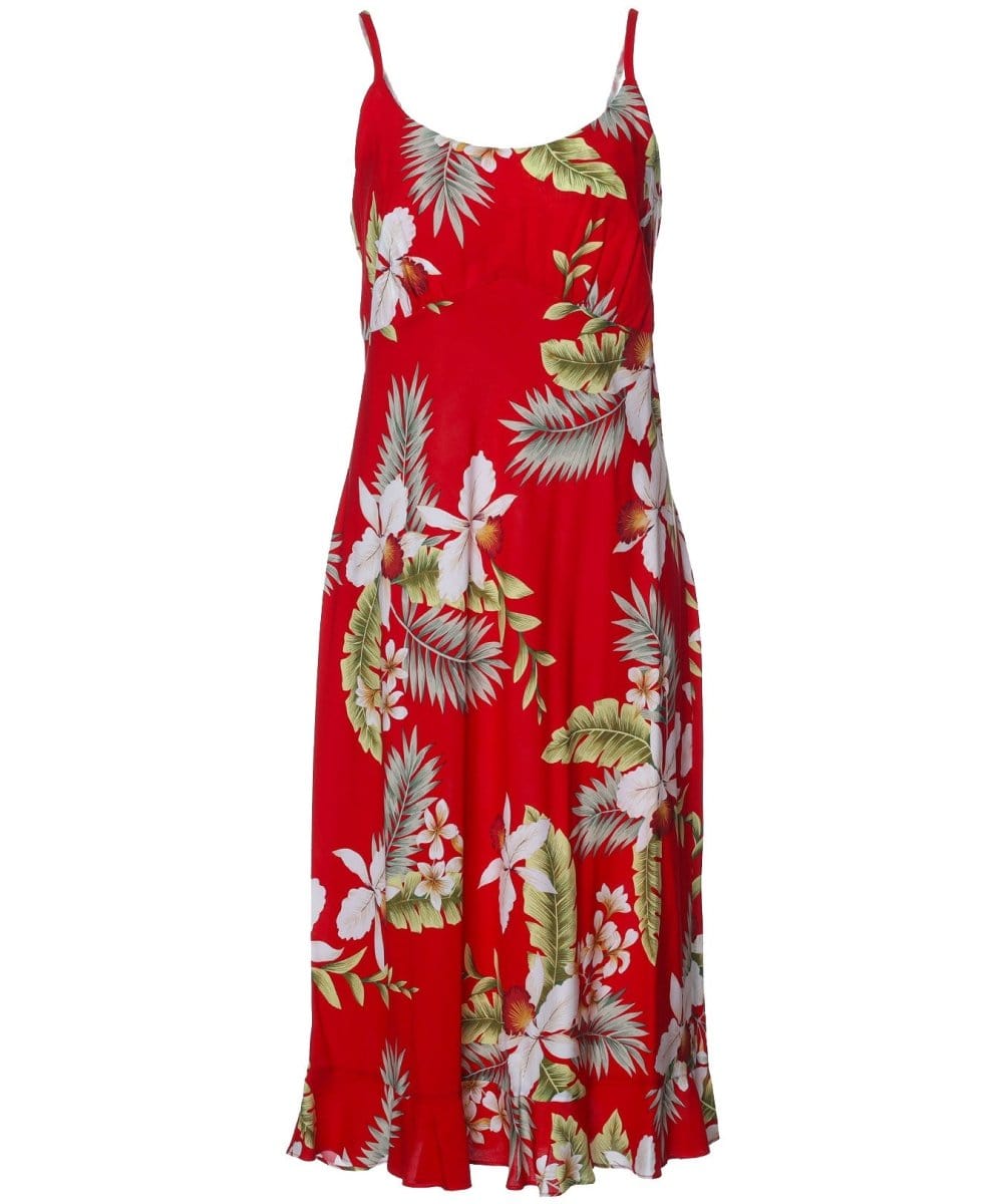 Red Hawaiian Dress Hanapepe Slip Design Red / L Red Hawaiian Dress Hanapepe Slip Design Red / L