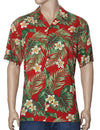 Kaipo Aloha Rayon Aloha Shirt Red