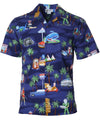 Route 66 Memories Aloha Shirt Navy