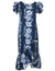 Ruffle Muumuu Dress Knee Length Pacific Panel Navy
