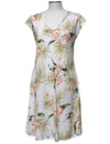Classic Orchids Short Hawaiian Dress with Cap Sleeves
