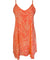 Short Hawaiian Dress with Scarf Hem Kalena Coral