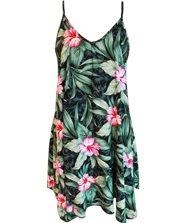 Short Dress with Scarf Hem Pua Nani Black