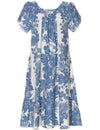 Pull Over Muumuu Dress Flower Lei Hibiscus