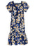 Short Muumuu Dress Island Plumeria Blue