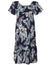 Short Muumuu Dress Kekoa with Elastic Bustline Navy