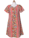 Short Muumuu Dress Paia Coral KY