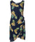 Short Sarong Dress Golden Pineapples Navy Two Palms