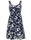 Short Sundress Smock Back Classic Hibiscus Pareo