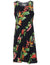 Short Tropical Dress Birds of Paradise Panel Black