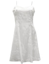 Short White Dress Spaghetti Straps Bamboo White