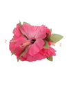 Three Silk Pink Hibiscus Flower Cluster Hair Clip