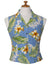 Sleeveless Blue Women's Blouse Tuberose Flowers Blue