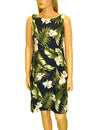 Sleeveless Hawaiian Short Dress Orchids Creation Navy Royal Creations