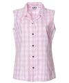 Pink Sleeveless Palaka Women's Blouse