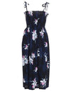 Smock Hawaiian Dress Midnight Orchid Black Fits XS to XL (2-16) Two Palms
