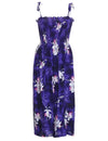 Smock Hawaiian Dress Midnight Orchid Purple Fits XS to XL (2-16) Two Palms