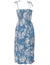 Smock Hawaiian Dress Pago Pago Island Ocean Blue Fits XS to XL (2-16)