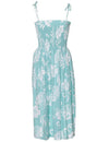 Smock Hawaiian Dress Pago Pago Island Aqua Fits XS to XL (2-16)