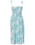 Smock Hawaiian Dress Pago Pago Island Aqua Fits XS to XL (2-16)