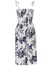 Smock Hawaiian Dress Pago Pago Island Navy Fits XS to XL (2-16)