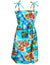 Short Dress Smock Top Hawaii Polynesian Turquoise