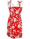 Smocked Top Hawaiian Dress Kaneohe Red